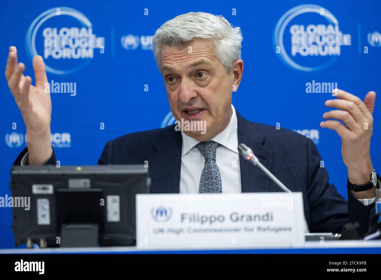 Filippo Grandi, UN High Commissioner for Refugees (UNHCR) addresses the ...