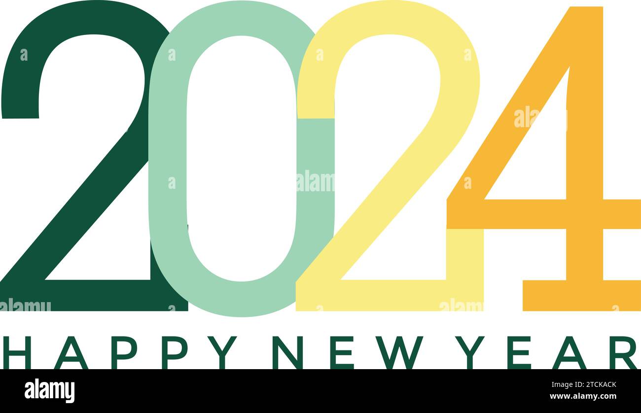 Happy new year 2024 greeting vector. Happy new year 2024 background