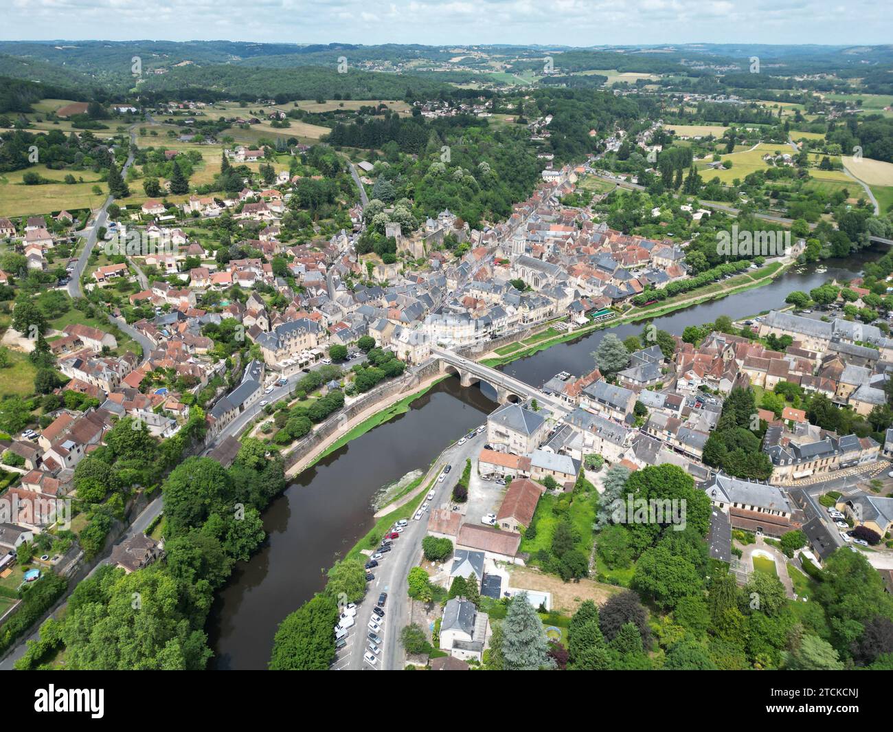 La Roque St. Christophe France  drone , aerial , view from air Stock Photo