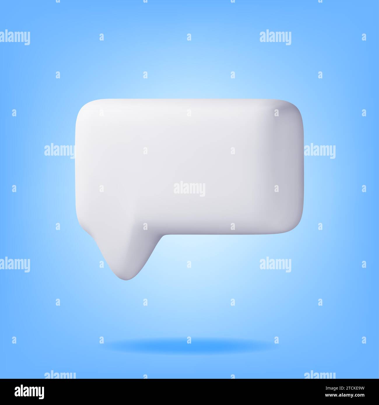 3D White Blank Speech Bubble Isolated Stock Vector Image & Art - Alamy