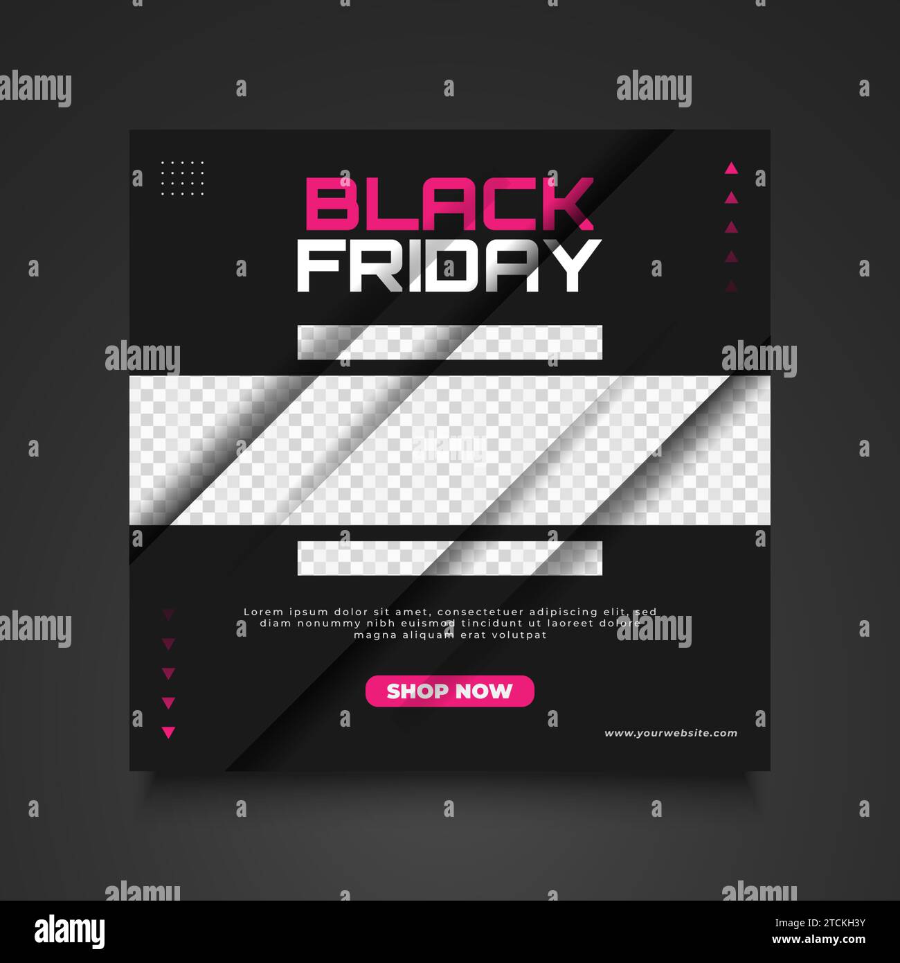 Black Friday sale banner or flyer template with 3d creative concept for promotion or advertisement Stock Vector