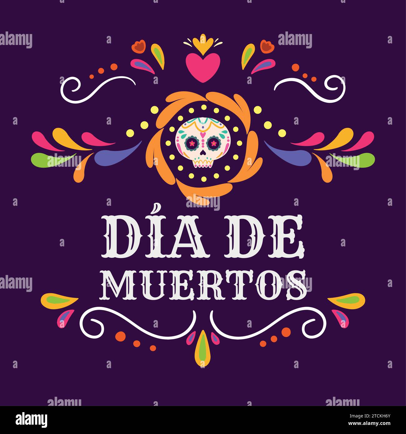 Dia de los muertos lettering template Vector Stock Vector Image &amp; Art ...