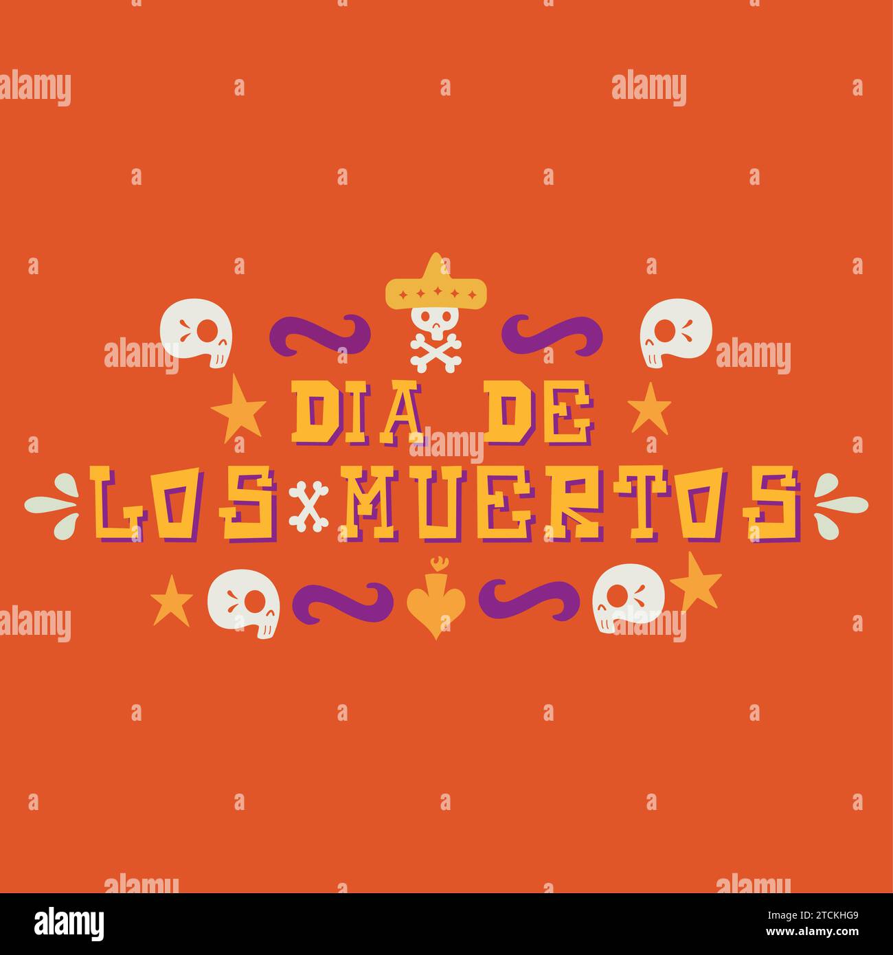 Colored dia de los muertos template Vector Stock Vector Image & Art Alamy