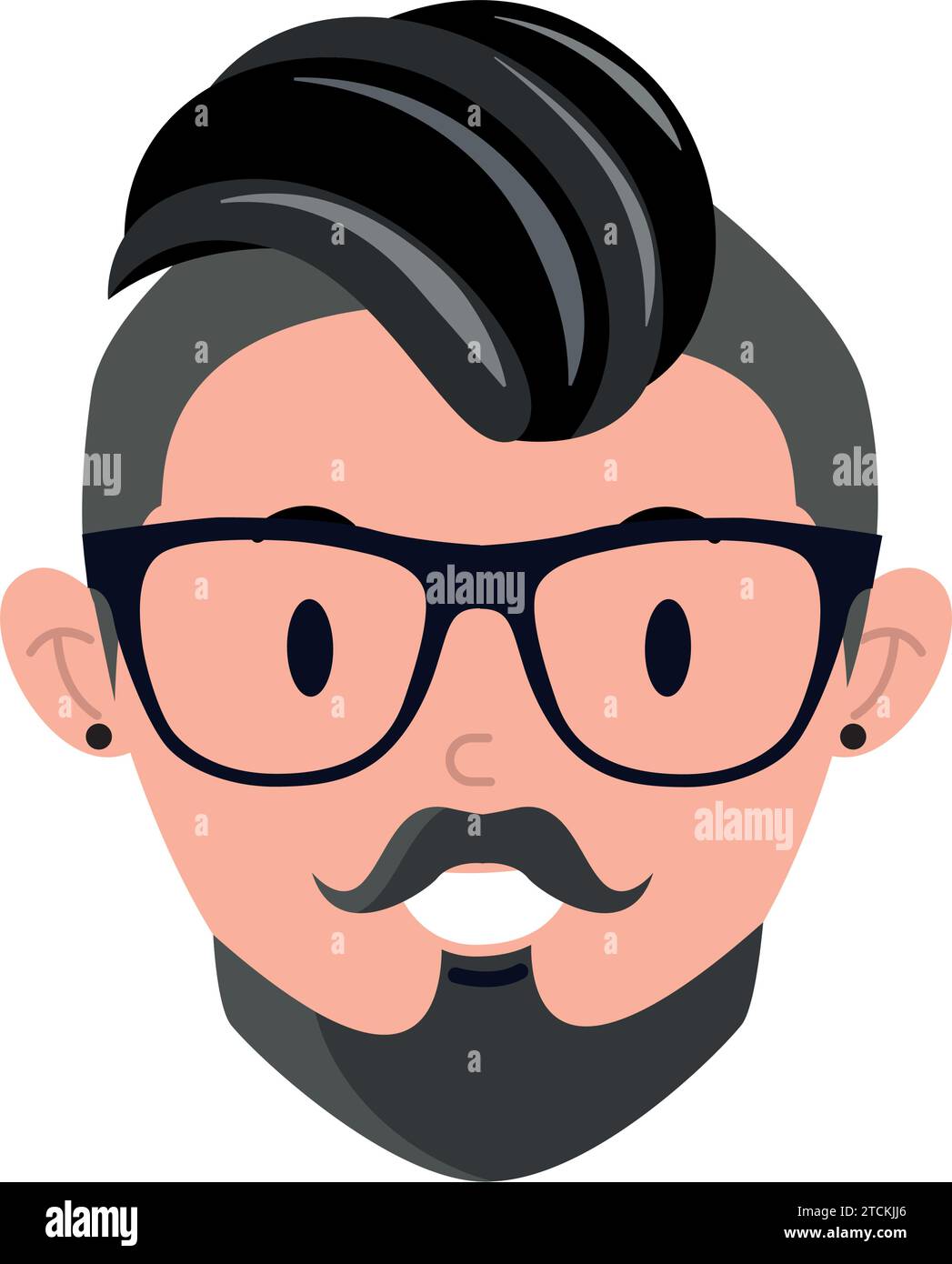 Avatar man face glasses hi-res stock photography and images - Alamy
