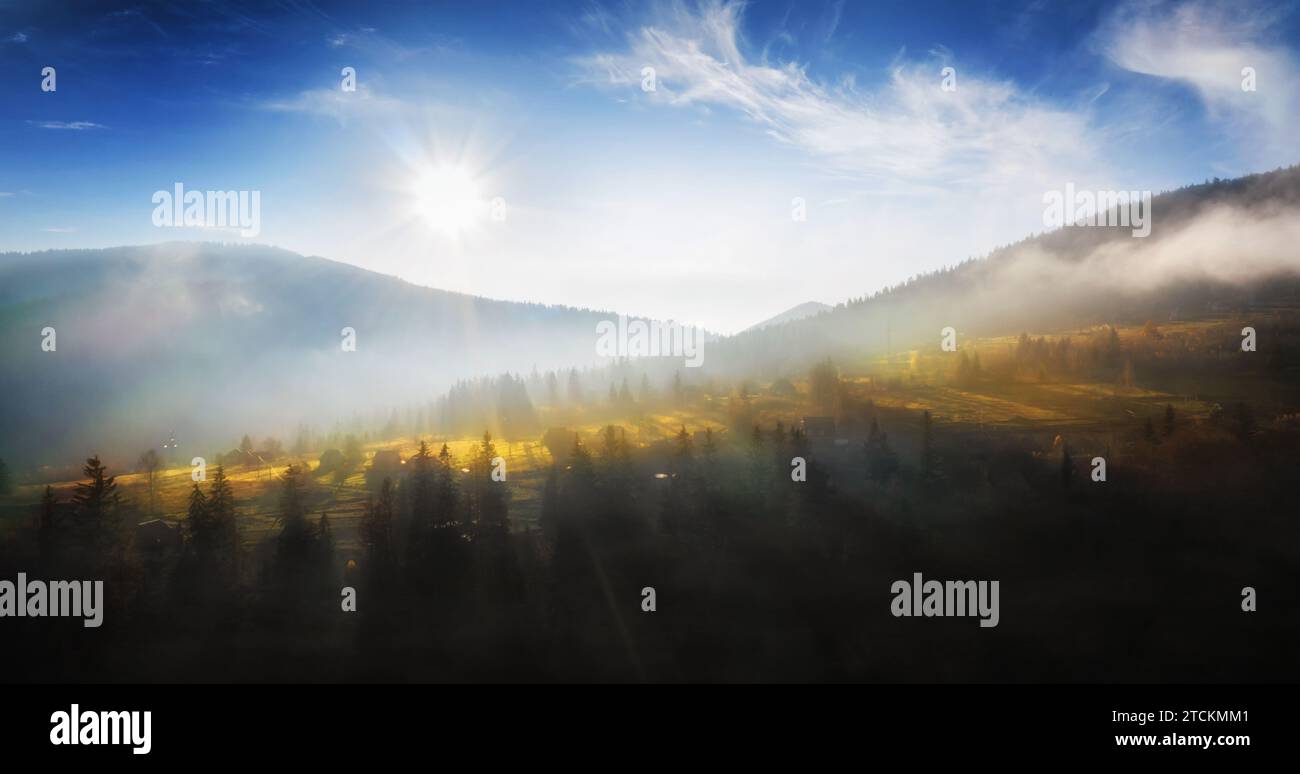 Mountain top view across valley hi-res stock photography and images - Alamy