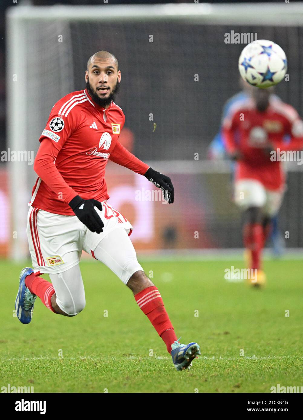 Berlin, Germany. 12th Dec, 2023. Soccer: Champions League, 1. FC Union Berlin - Real Madrid, Group stage, Group C, Matchday 6, Olympiastadion, Aïssa Laïdouni of Union Berlin. Credit: Soeren Stache/dpa/Alamy Live News Stock Photo