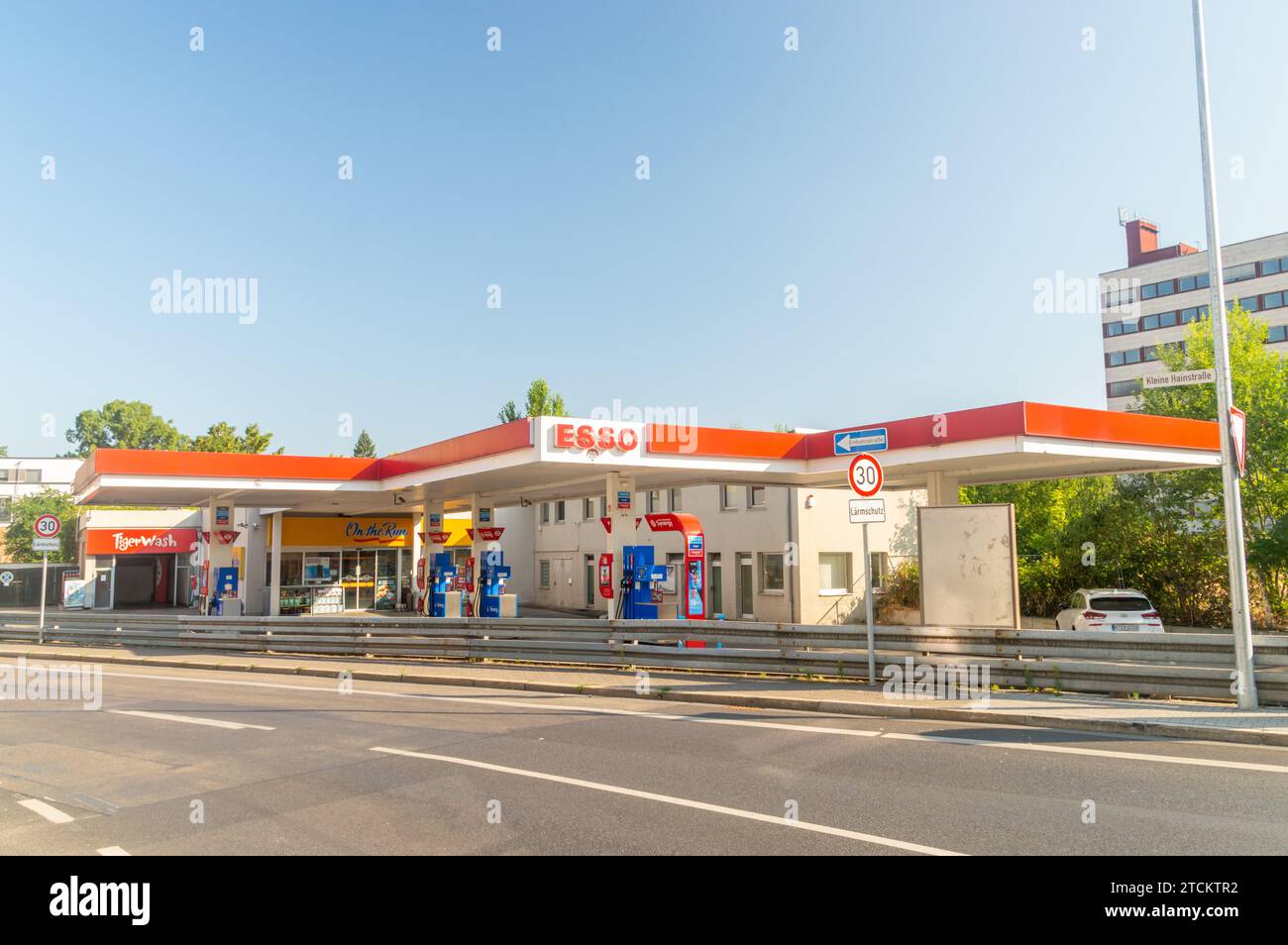 Hanau, Germany - June 25, 2023: Esso gas station. Stock Photo