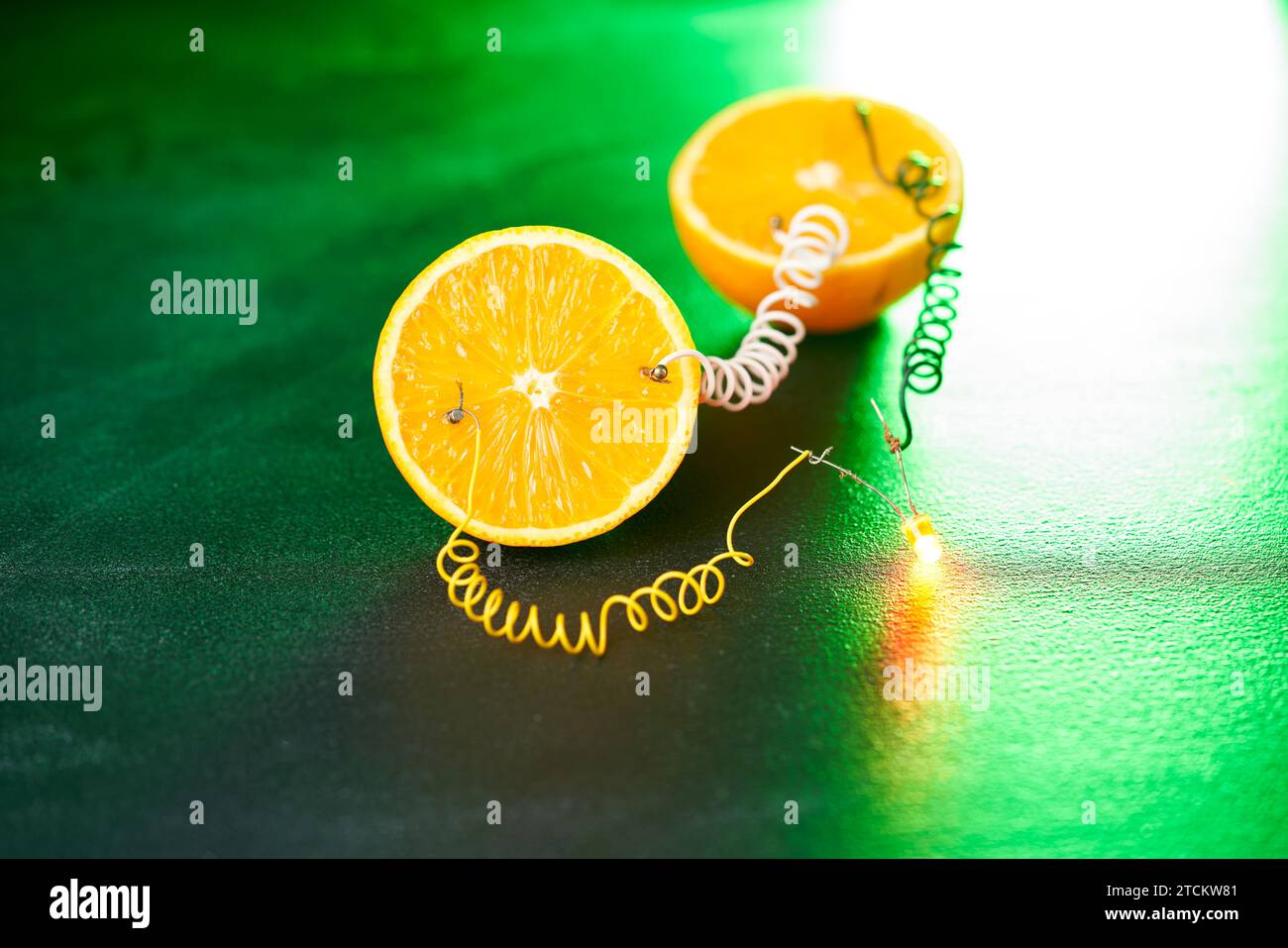 electronic construction alternative energy from orange Stock Photo