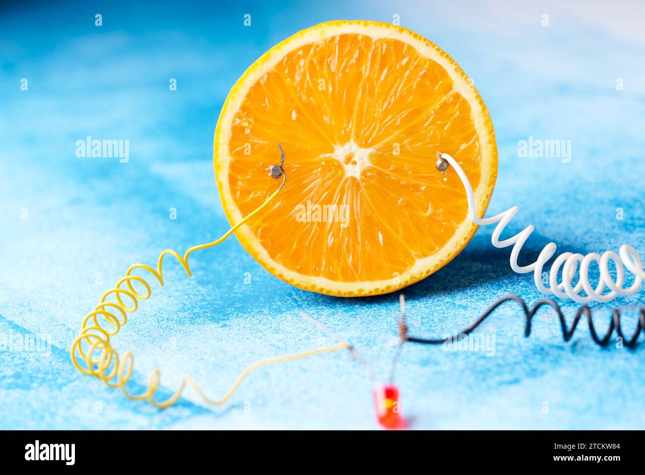 electronic construction alternative energy from orange Stock Photo