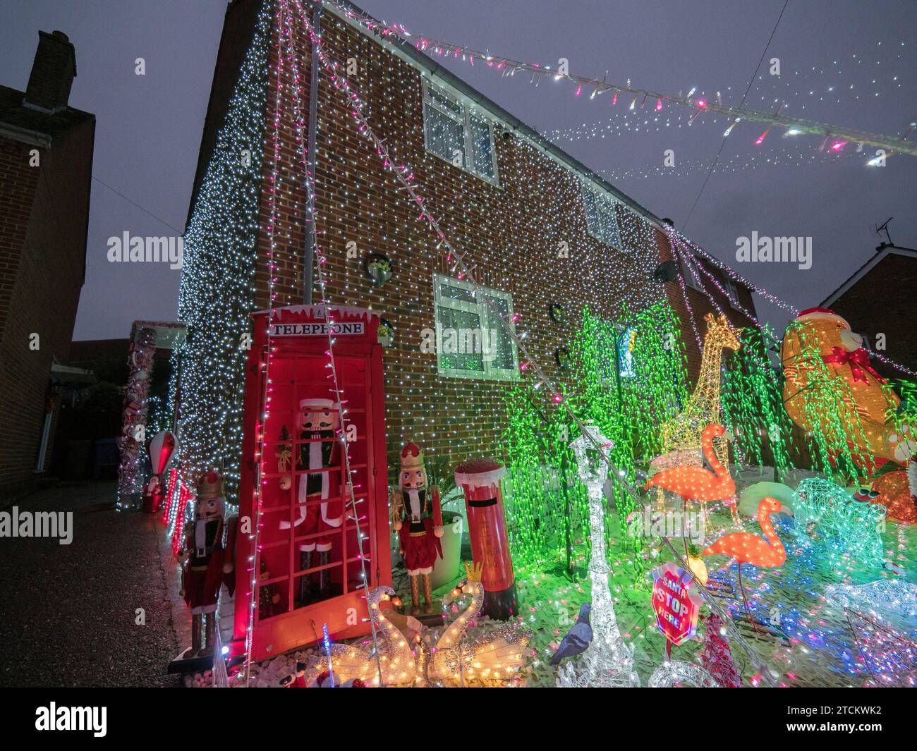 Canterbury, Kent, UK. 13th Dec, 2023. Stunning Christmas House in