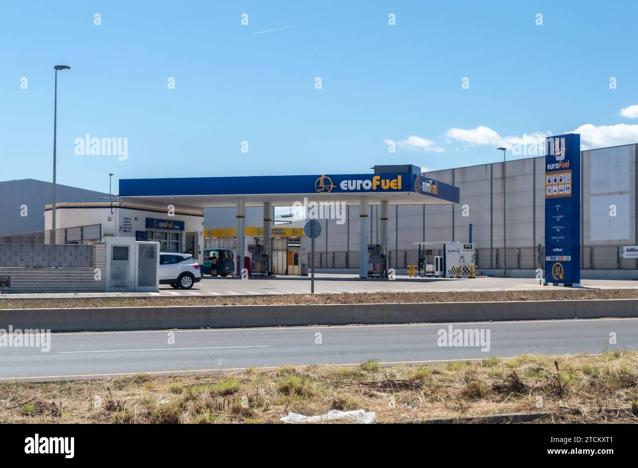 Benicarlo, Spain July 1, 2023 EuroFuel gas station in Spain Stock