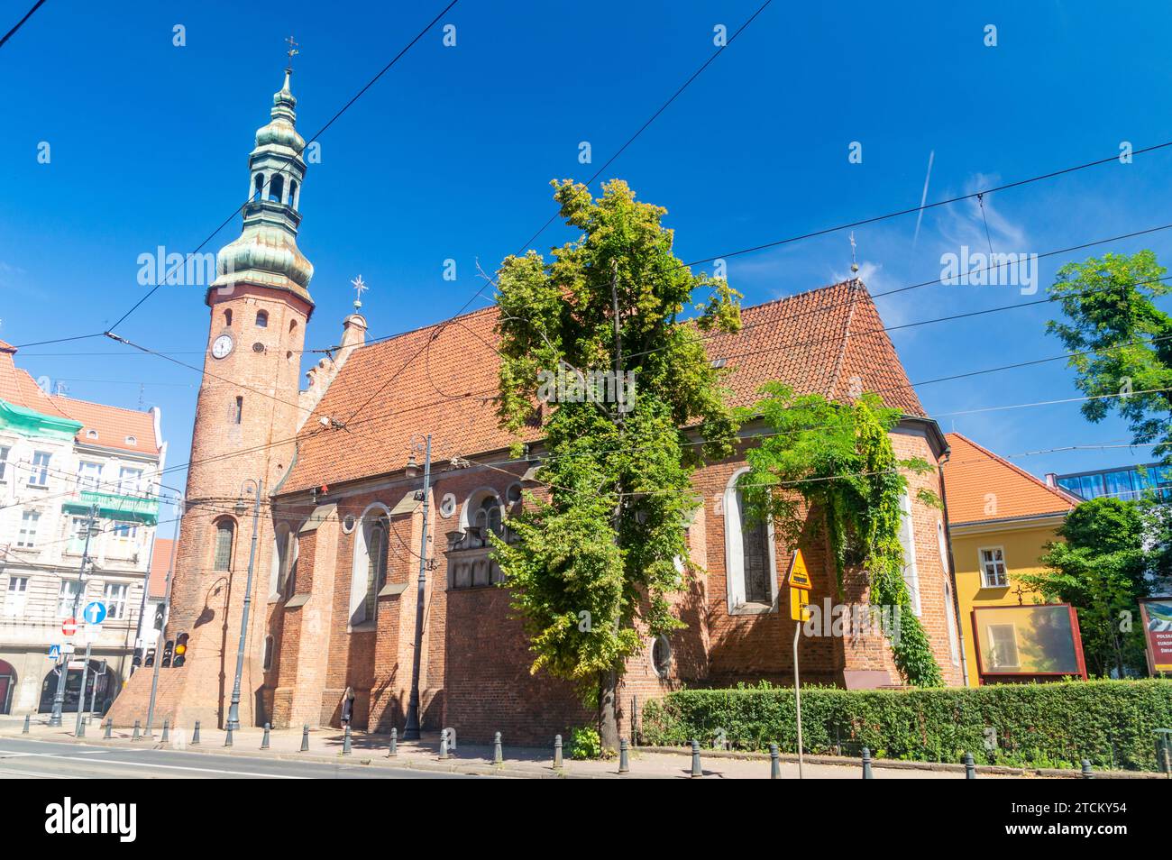 Bydgoszcz, Poland - July9, 2023: The Church of the Poor Clares dedicated to Assumption of the Blessed Virgin Mary (Polish: Kosciol Klarysek pw. Wniebo Stock Photo