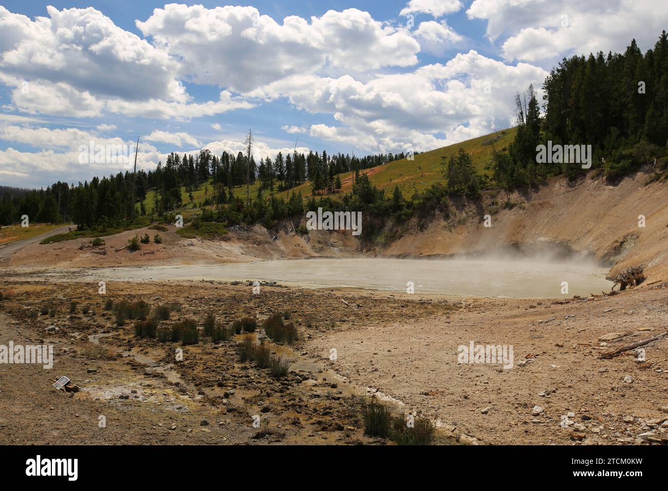 Hot pool in Yellowstone National Park Stock Photo