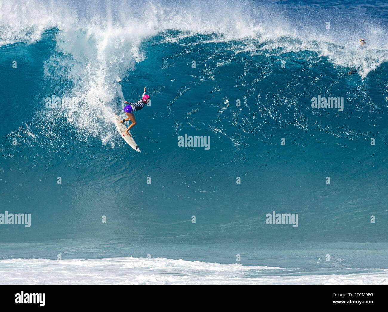 PUPUKEA, HI December 12, 2023 Winner Moana Jones Wong pictured at the 2023 Vans Pipe Masters