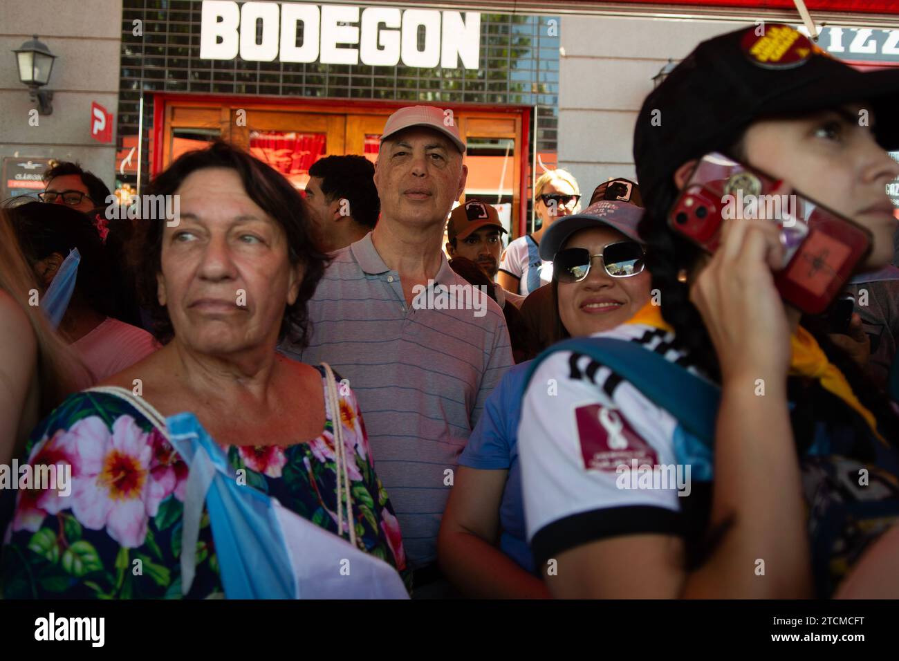 Supporters of the president of Argentina,Javier Milei in front of the