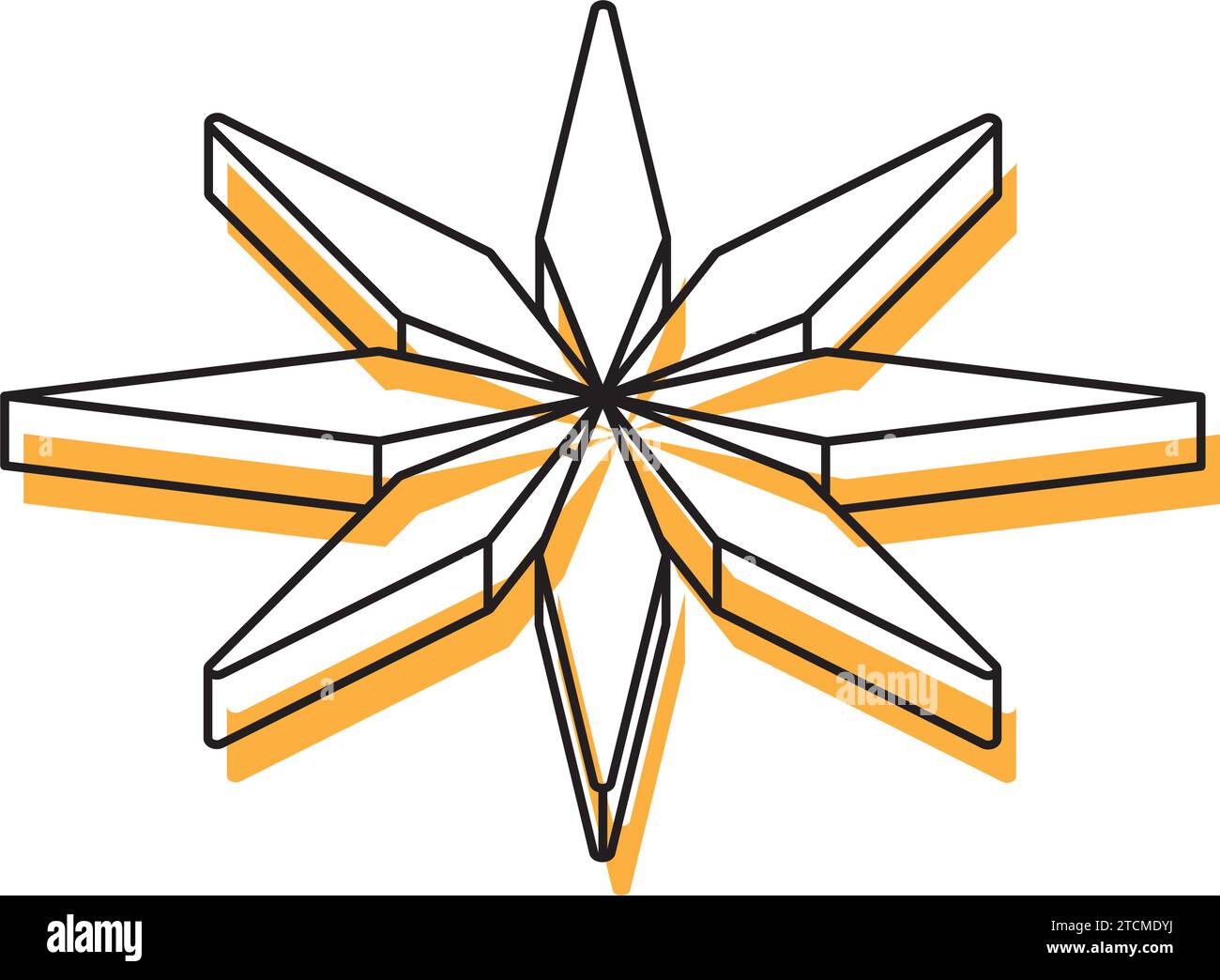2d isometric star shape icon Vector Stock Vector Image & Art - Alamy