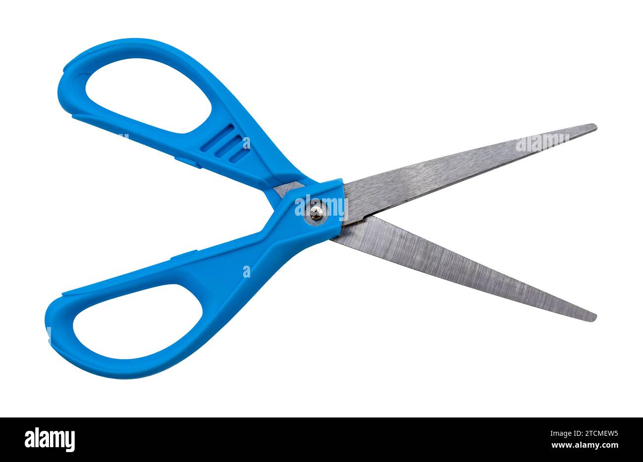Stationery scissors on a white background. Paper scissors isolate Stock Photo
