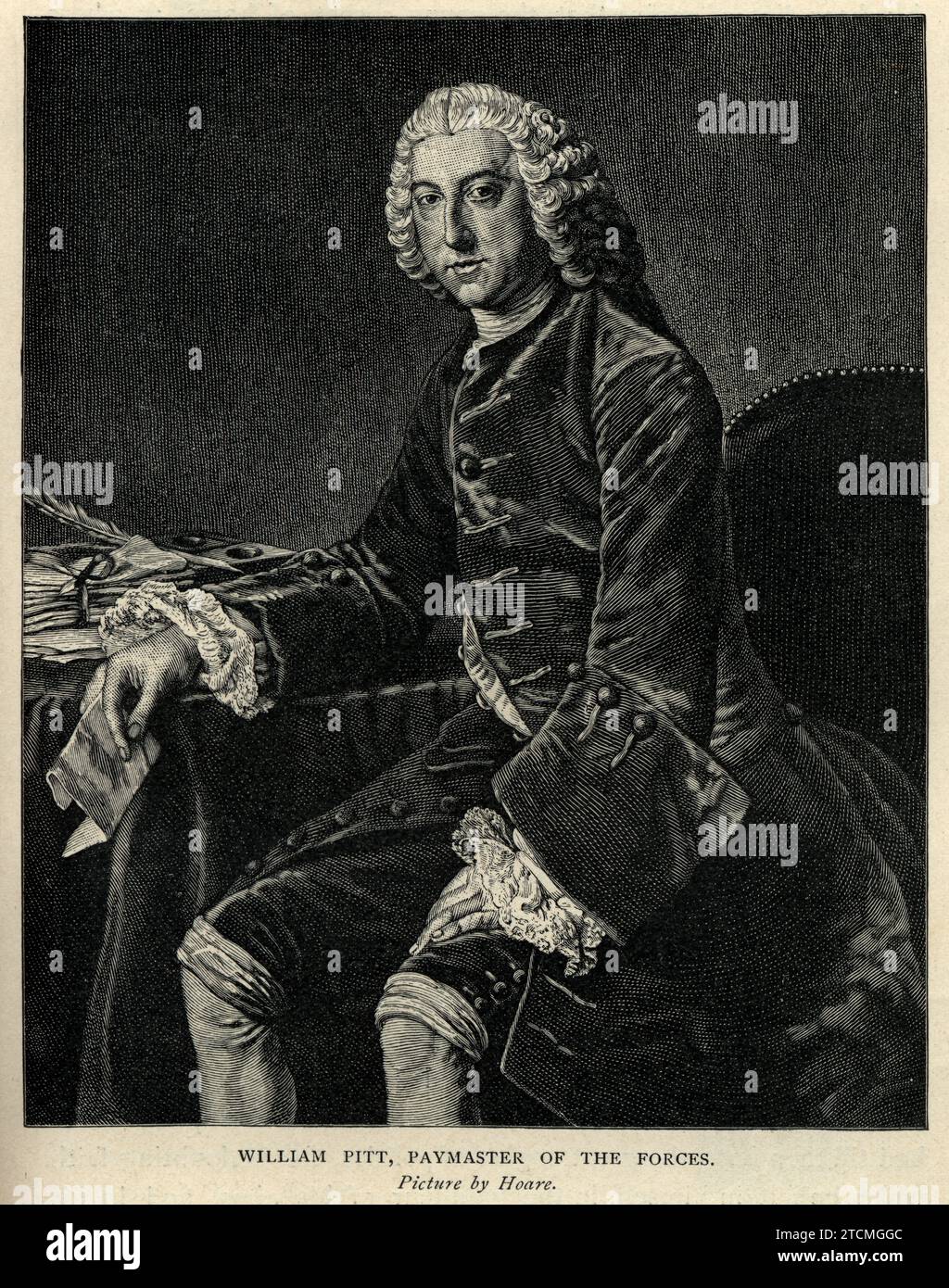 William Pitt, 1st Earl of Chatham  British Whig statesman who served as Prime Minister of Great Britain from 1766 to 1768. Historians call him Chatham Stock Photo