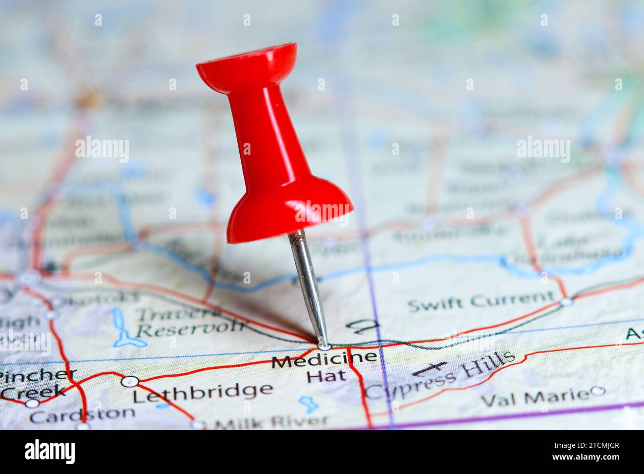 Medicine hat map hi-res stock photography and images - Alamy
