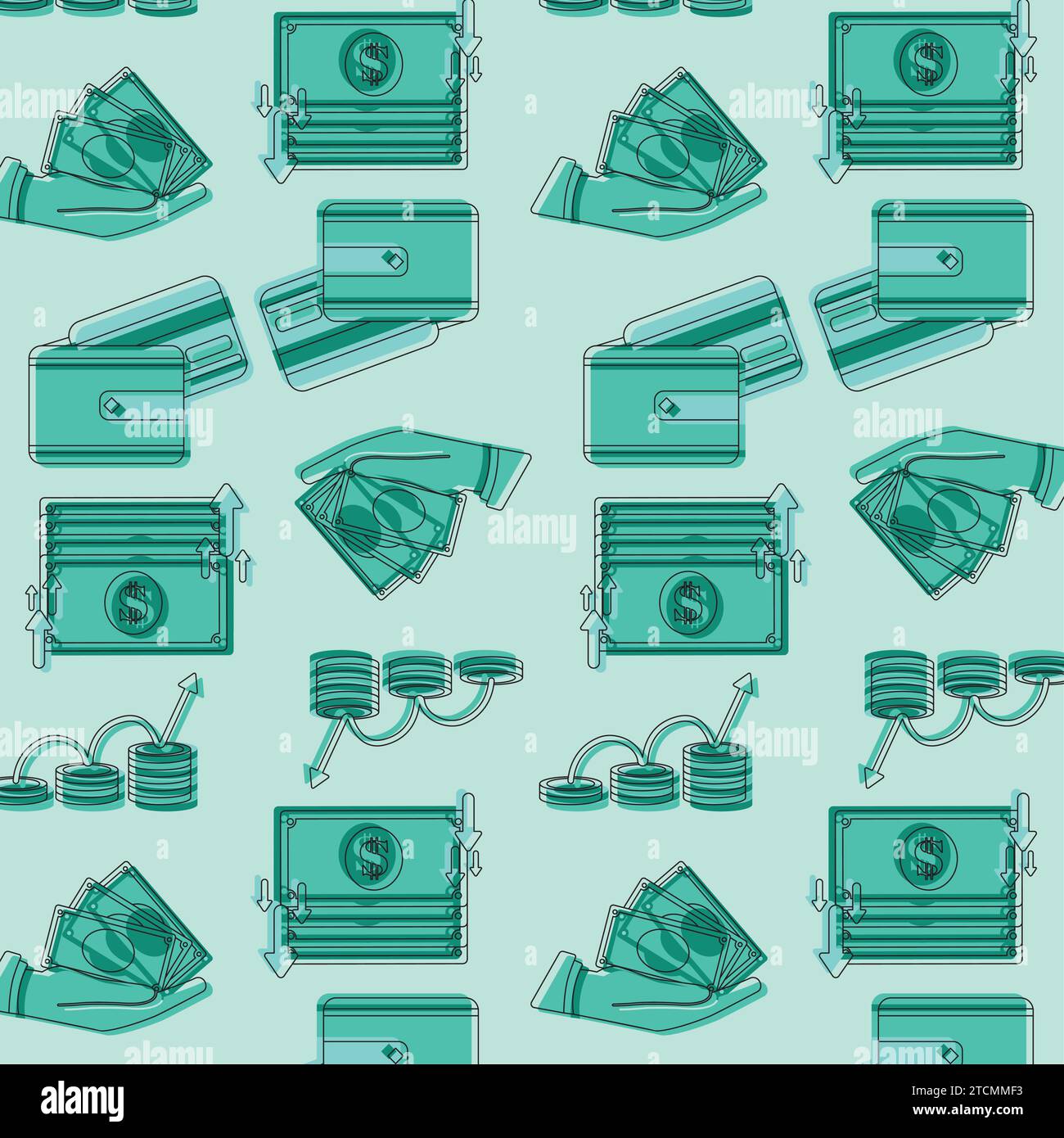 Finance icons Pattern background Vector Stock Vector Image & Art - Alamy