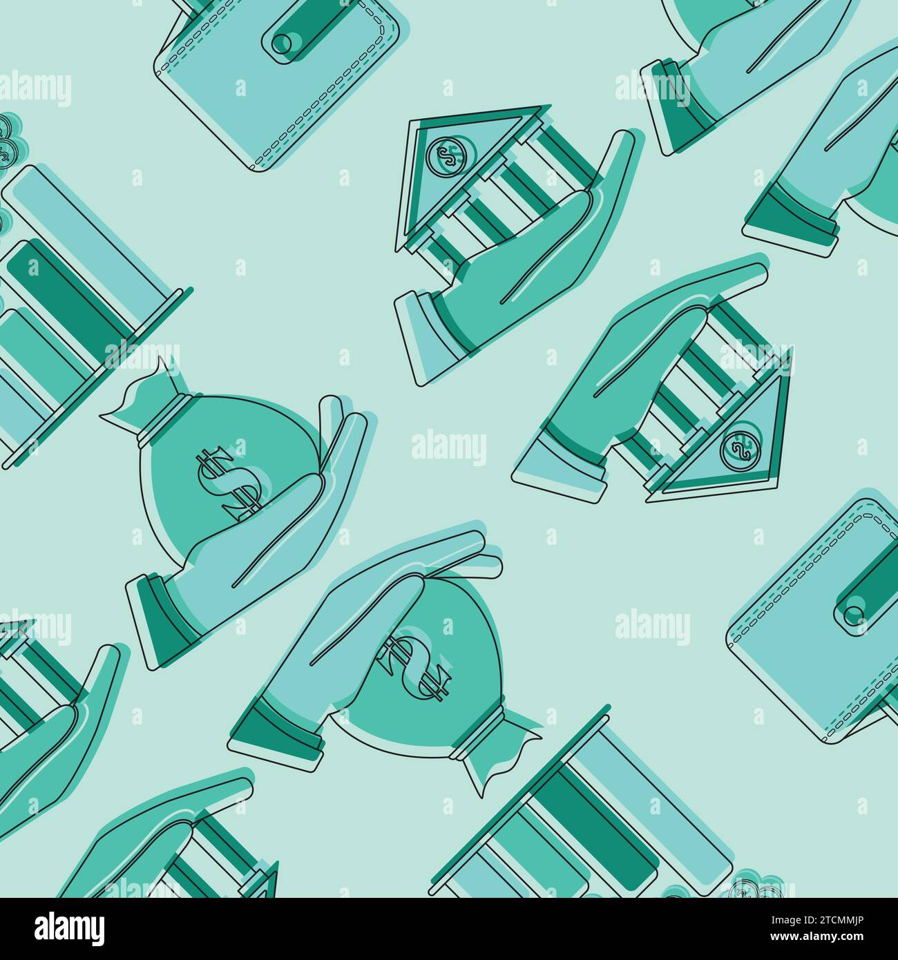 Finance icons Pattern background Vector Stock Vector Image & Art - Alamy