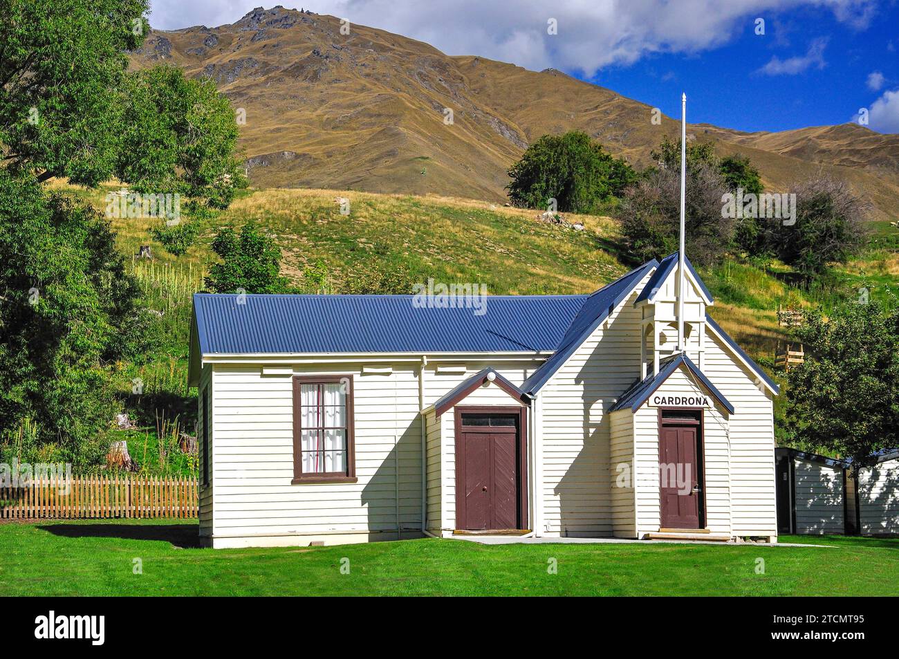 Historic Cardrona Church, Cardrona, Otago Region, South Island, New Zealand Stock Photo