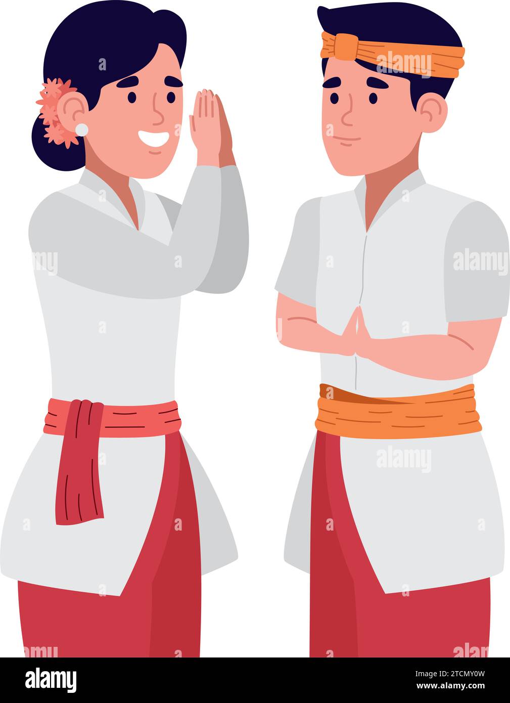 nyepi couple together Stock Vector