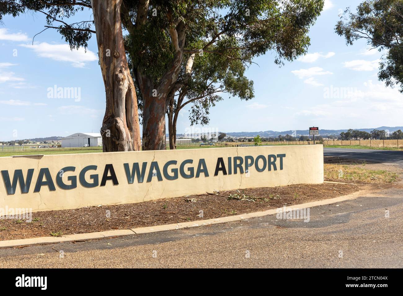 Wagga Wagga regional airport in New South Wales Australia both Qantas and Rex airlines fly to Wagga Wagga ,NSW,Australia Stock Photo