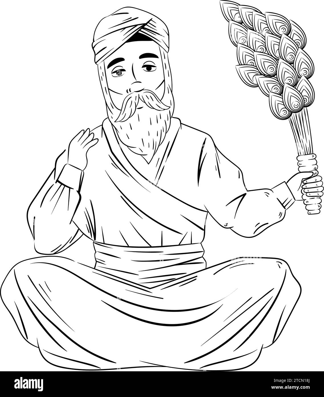 guru nanak jayanti tradition isolated illustration Stock Vector Image