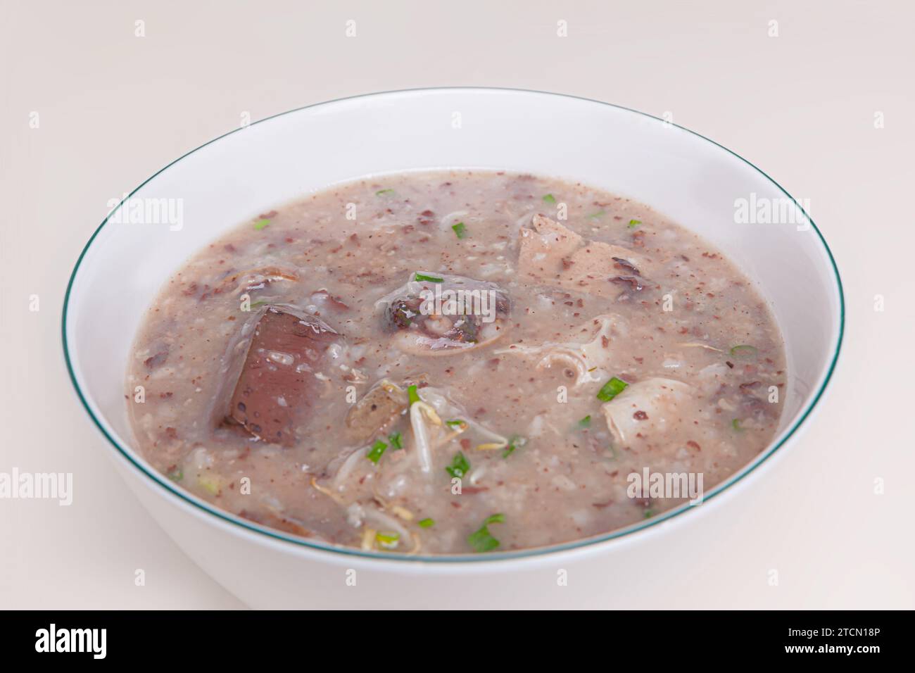 Chao Long, Vietnamese giblet rice congee , Vietnamese food isolated on