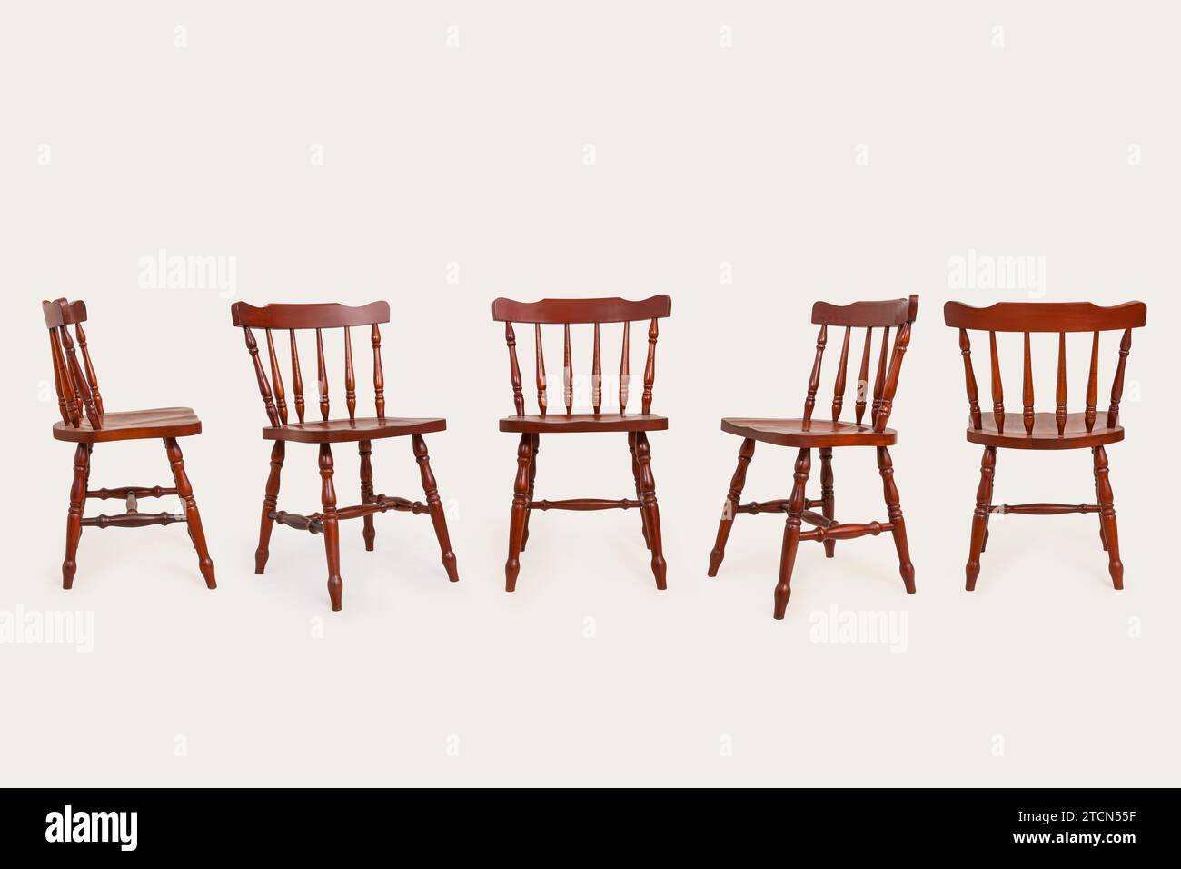 old vintage brown wooden chair isolated on white background Stock Photo ...