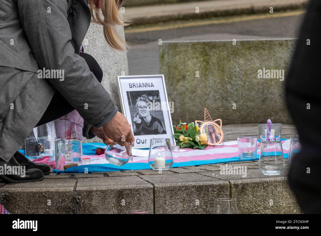 Vigil For Murdered Transgender Teenager Brianna Ghey Stock Photo - Alamy