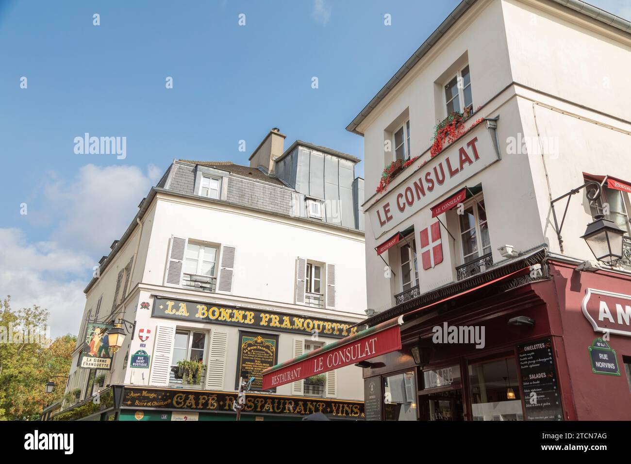 Charming restaurant Le Consulat on the Montmartre hill, Paris, France Stock Photo