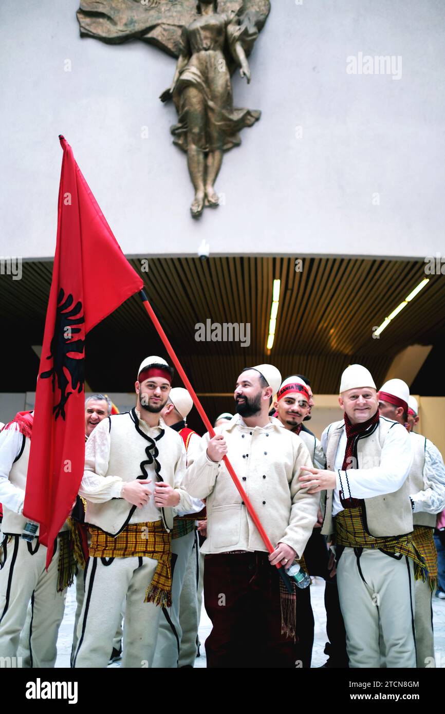 Tirana, Albania - November 28, Albania's Independence Day Men in