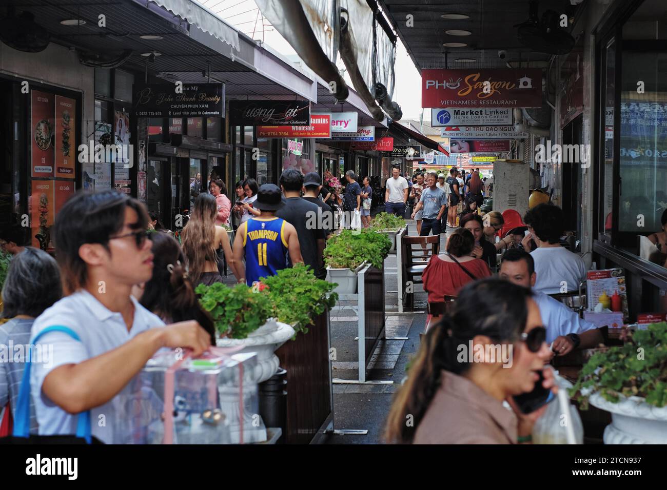 Belvedere Arcade Asian restaurants & fashion shops part of the multicultural Vietnamese Chinese