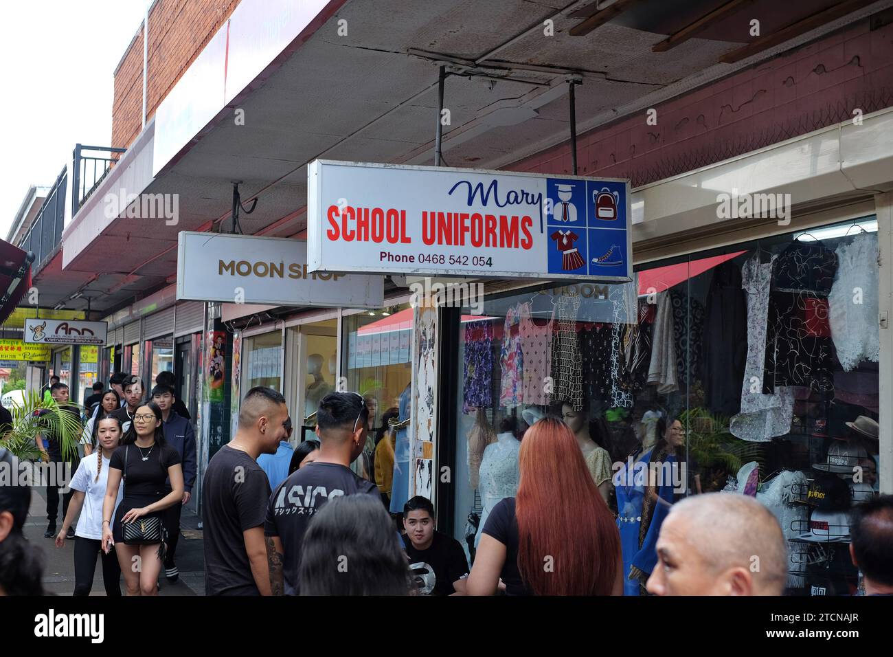 Fashion shops & Asian restaurants in Belvedere Arcade part of the multicultural Vietnamese