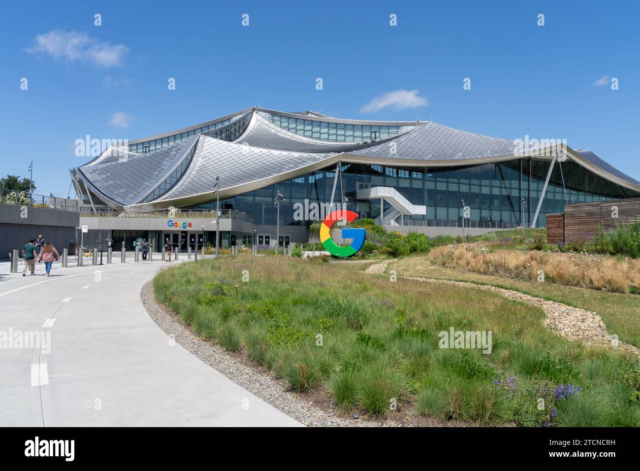 Google Bay View corporate campus in Mountain View, California, USA - June 8, 2023. Stock Photo