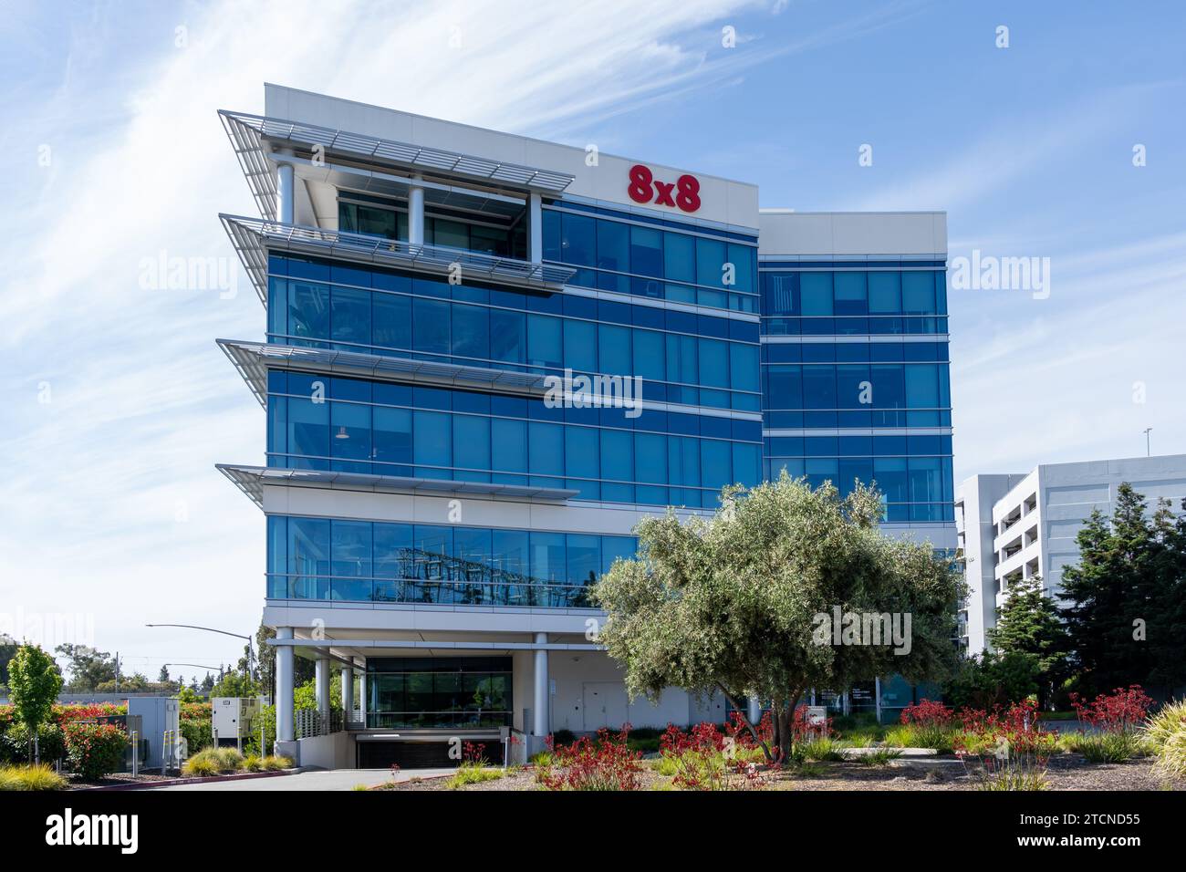 8x8 Inc. headquarters in Campbell, CA, USA Stock Photo