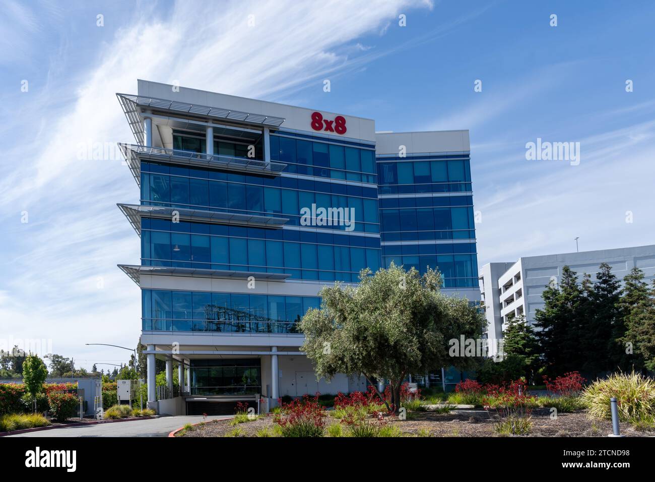 8x8 Inc. headquarters in Campbell, CA, USA Stock Photo