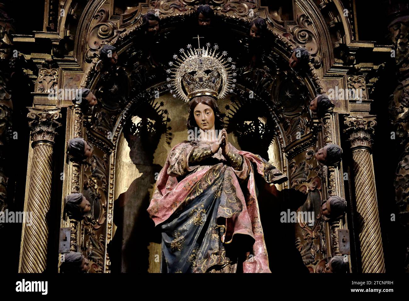 Seville, 12/20/2016. Cathedral of Sevilla. In the image, the altarpiece