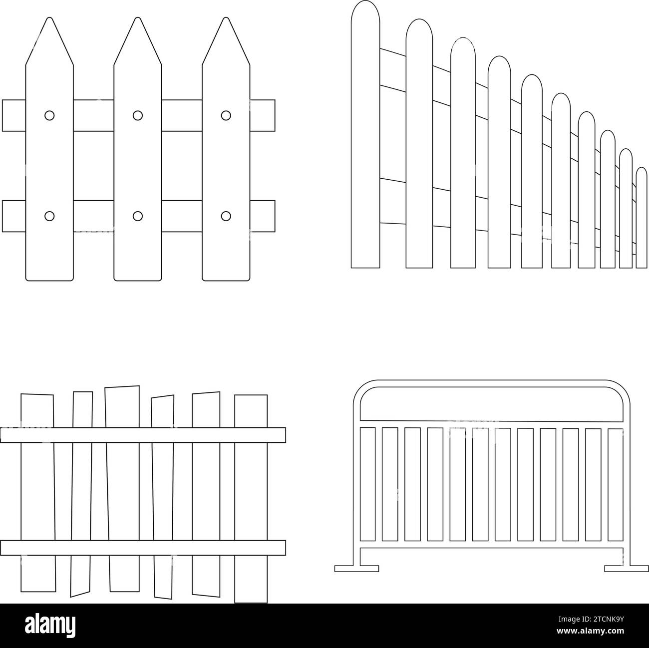 White picket fence black Cut Out Stock Images & Pictures - Page 2 - Alamy for Free Printable Picket Fence Template