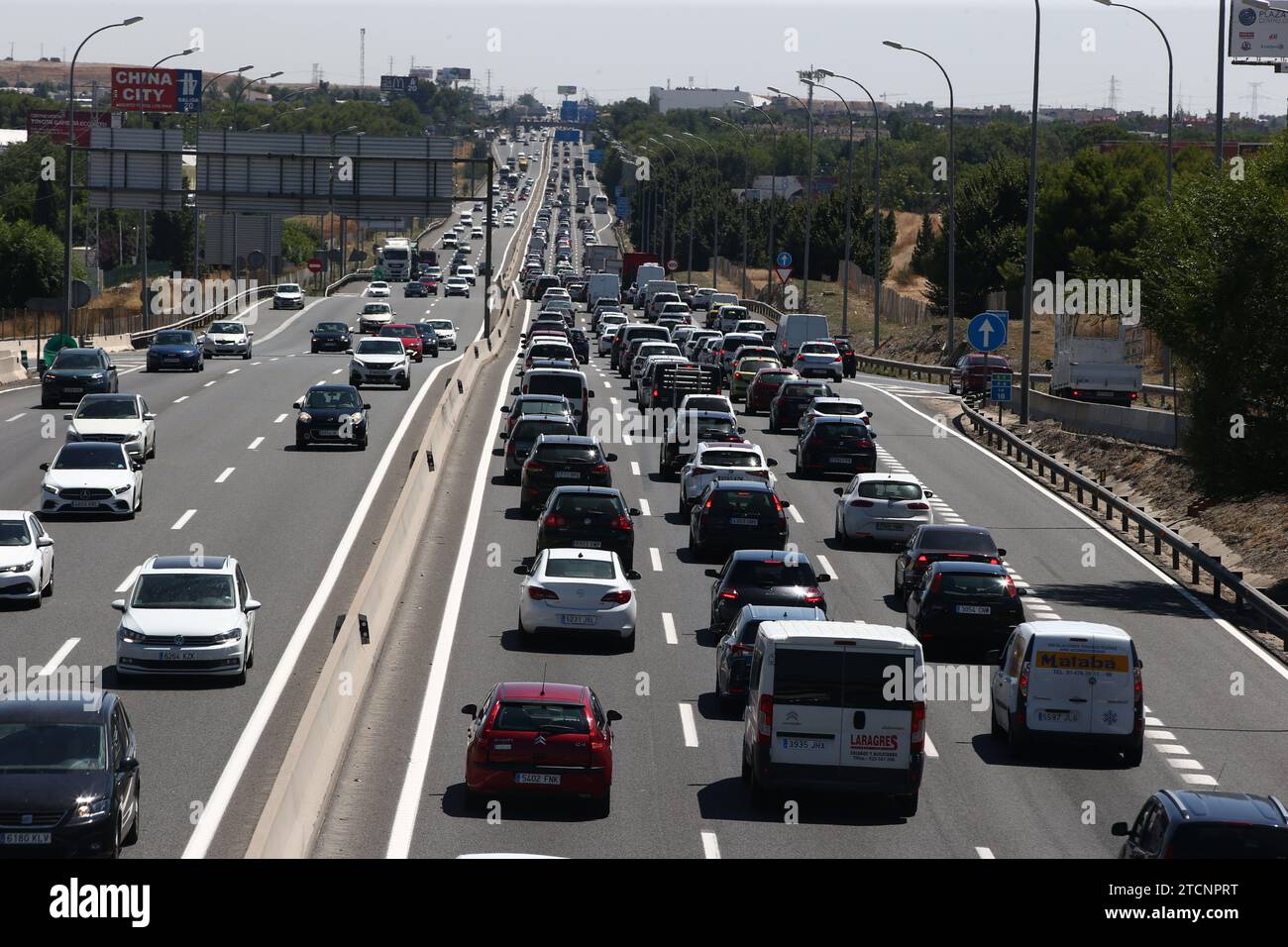 Madrid, 07/31/2020. Car and traffic jams due to the operation leaving on August 1st on the A 4 highway towards Andalusia at km 17. Photo: Jaime García. ARCHDC. Credit: Album / Archivo ABC / Jaime García Stock Photo