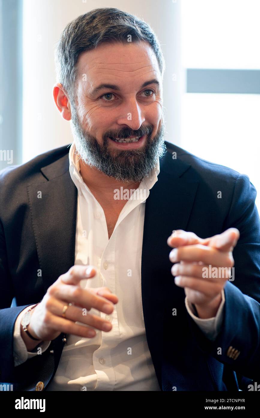 Madrid, 12/18/2019. Interview with Santiago Abascal (Vox), in the ...