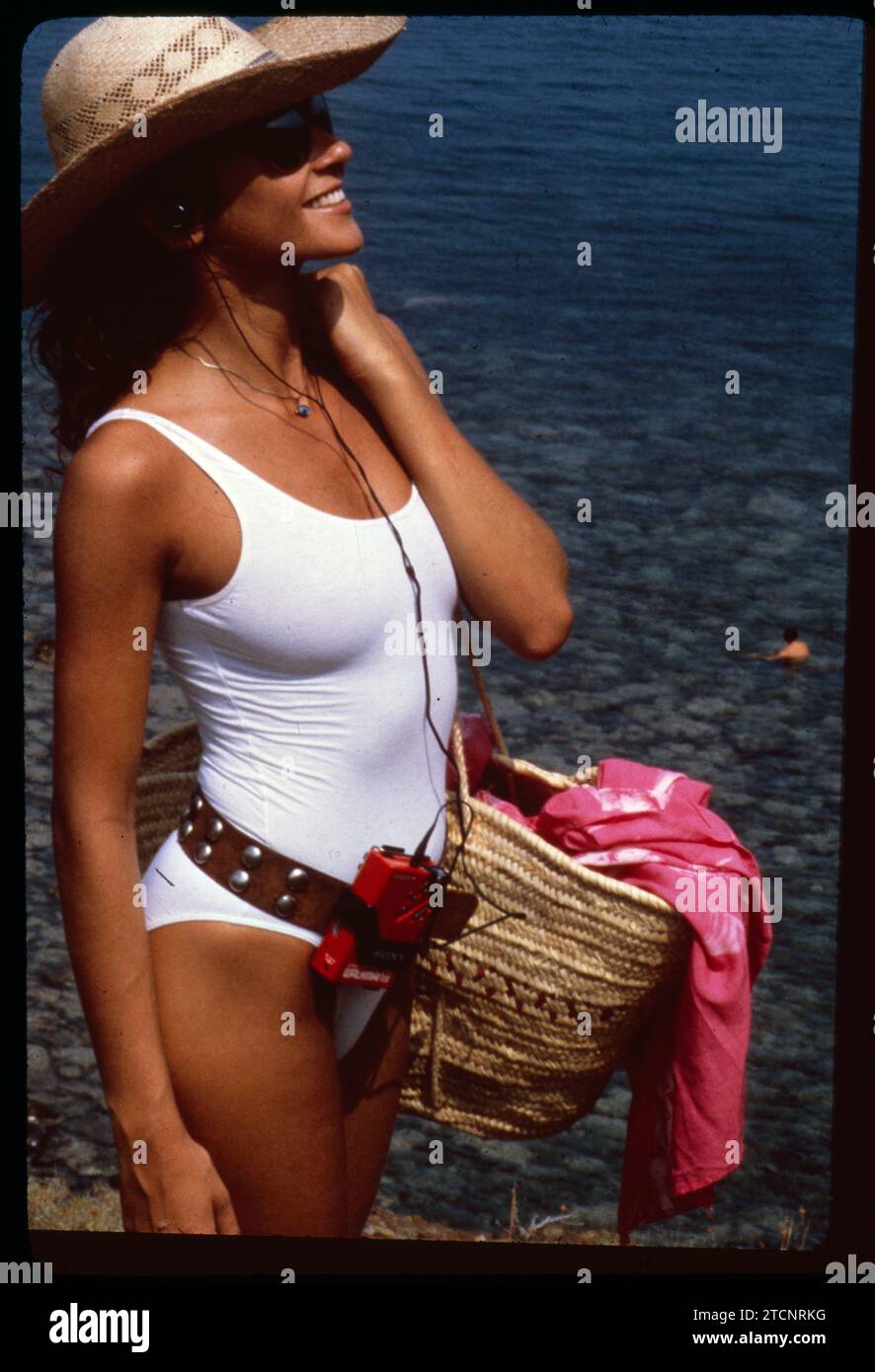 1983. Giannina Facio posing in a swimsuit. Credit Album / Archivo ABC