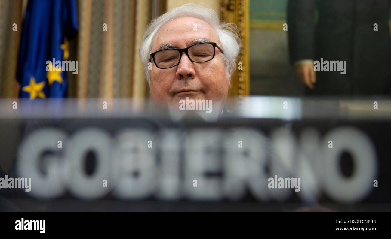 Madrid, 02/21/2020. Appearance of Minister Manuel Castells, in the Science, Innovation and Universities Commission. Photo: Ignacio Gil. ARCHDC. Credit: Album / Archivo ABC / Ignacio Gil Stock Photo