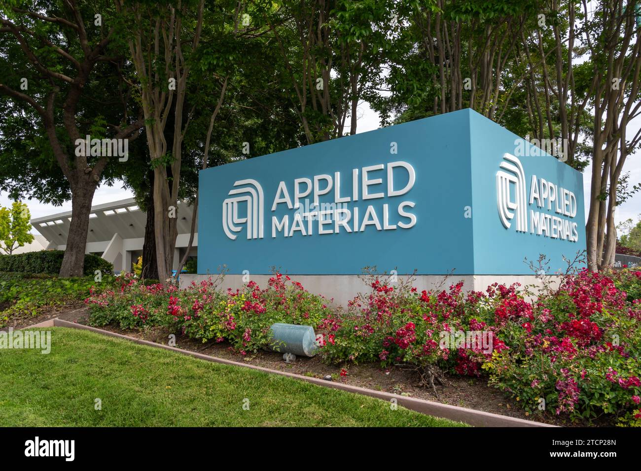 Applied Materials sign at the headquarters in Santa Clara, California