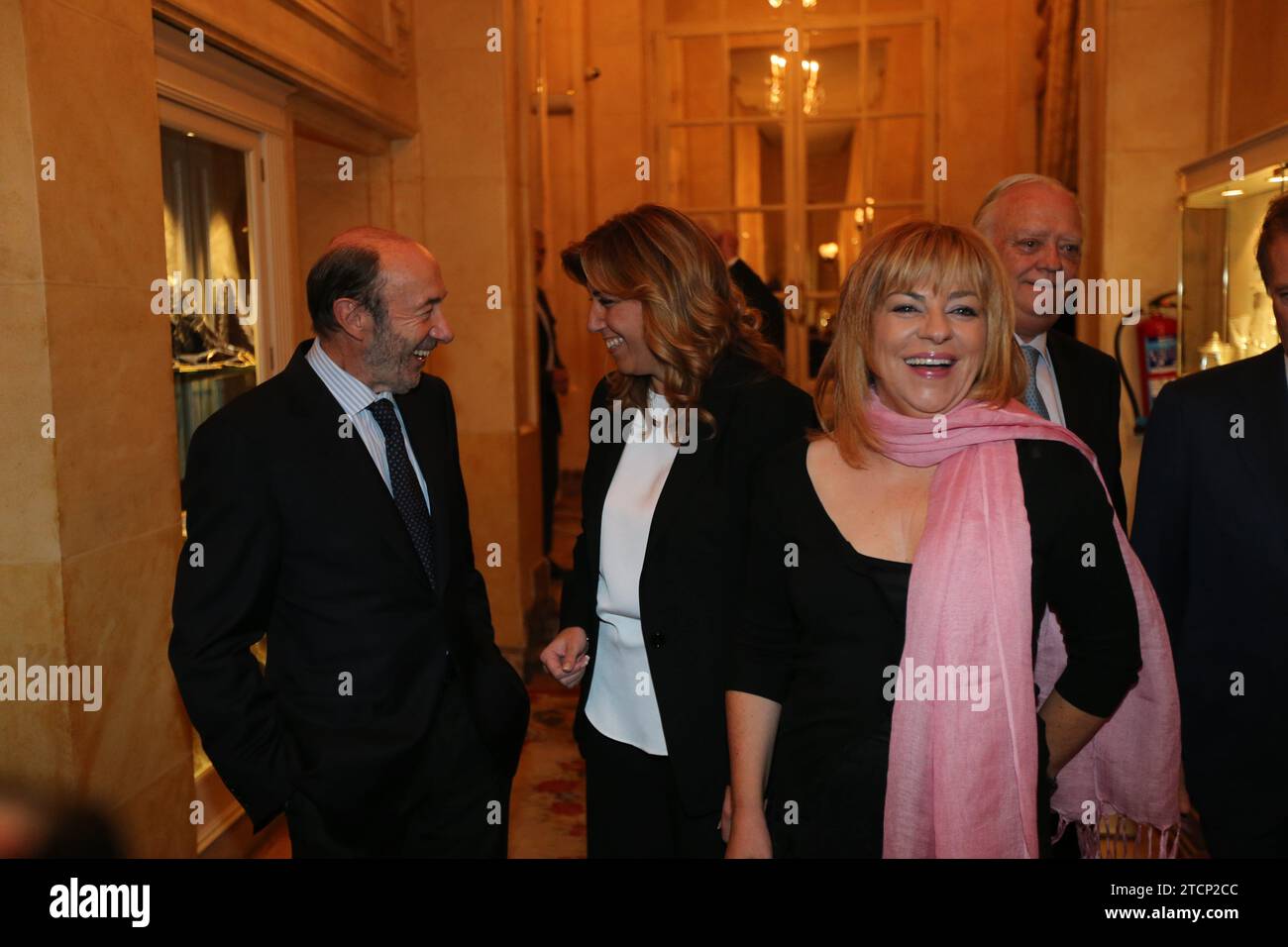 Madrid, 10/03/2013. Europa Press informative breakfast with the president of the Junta de Andalucía, Susana Díaz, with the presence of Pérez Rubalcaba, Griñán and Pere Navarro. Photo: Jaime García. ARCHDC. Credit: Album / Archivo ABC / Jaime García Stock Photo