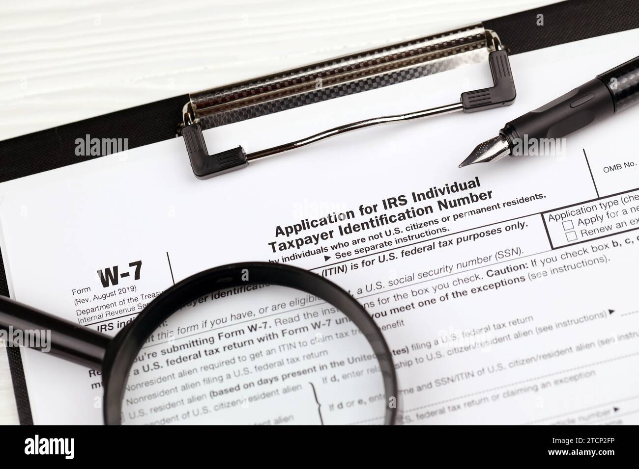IRS Form W-7 Application for IRS Individual taxpayer identification ...