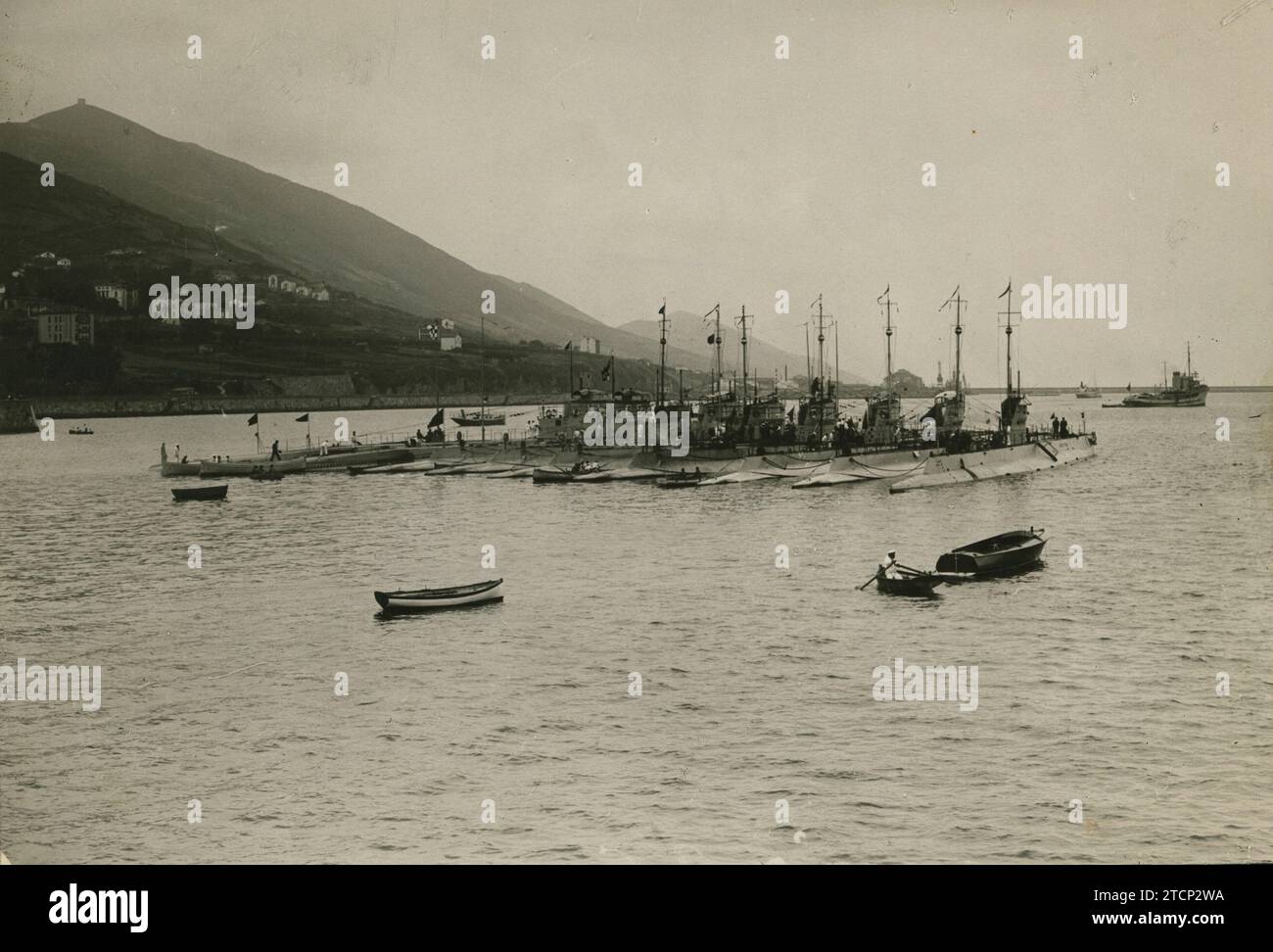 April 1928. Spanish submarine flotilla. Credit Album / Archivo ABC