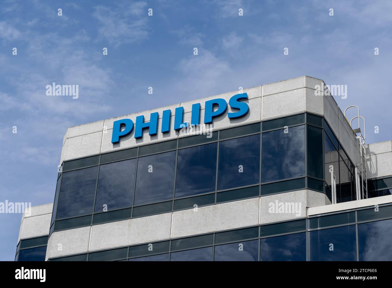 Close up of Philips sign at Its Philips Healthcare office in Pleasanton, CA, USA Stock Photo